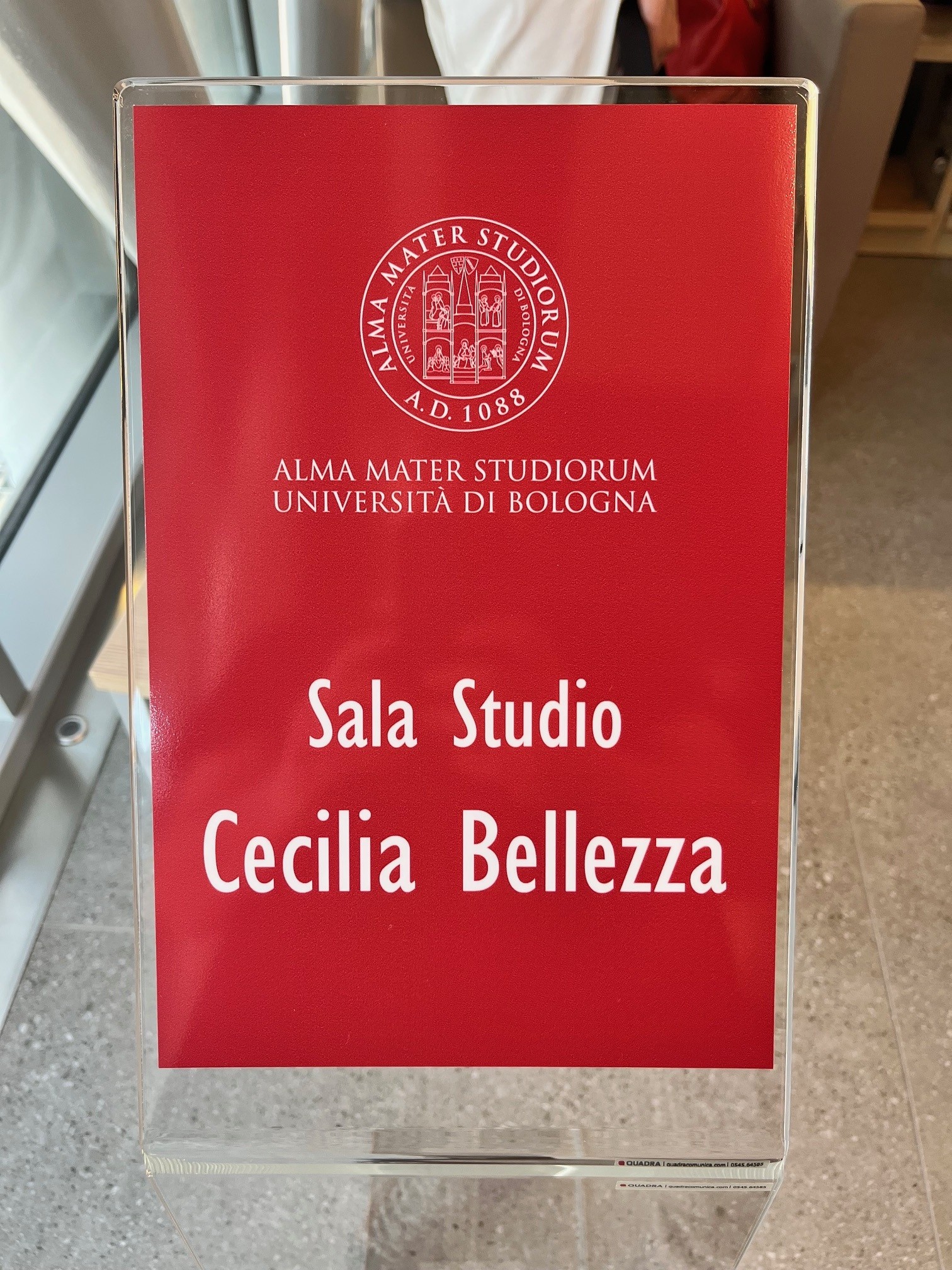 Intitolazione della Sala Studio a Cecilia